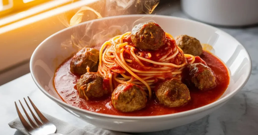 instant pot spaghetti and meatballs
