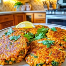 Delicious Red Lentil and Spinach Patties with Smoky Kick