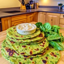 Nutritious Red Lentil & Spinach Flatbread Recipe