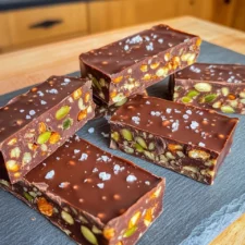 Easy Homemade Dark Chocolate Nut Bars with Sea Salt