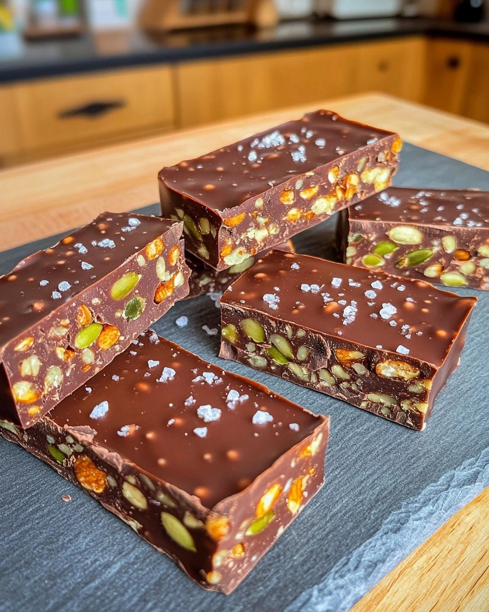 Easy Homemade Dark Chocolate Nut Bars with Sea Salt - Recipes Horizon