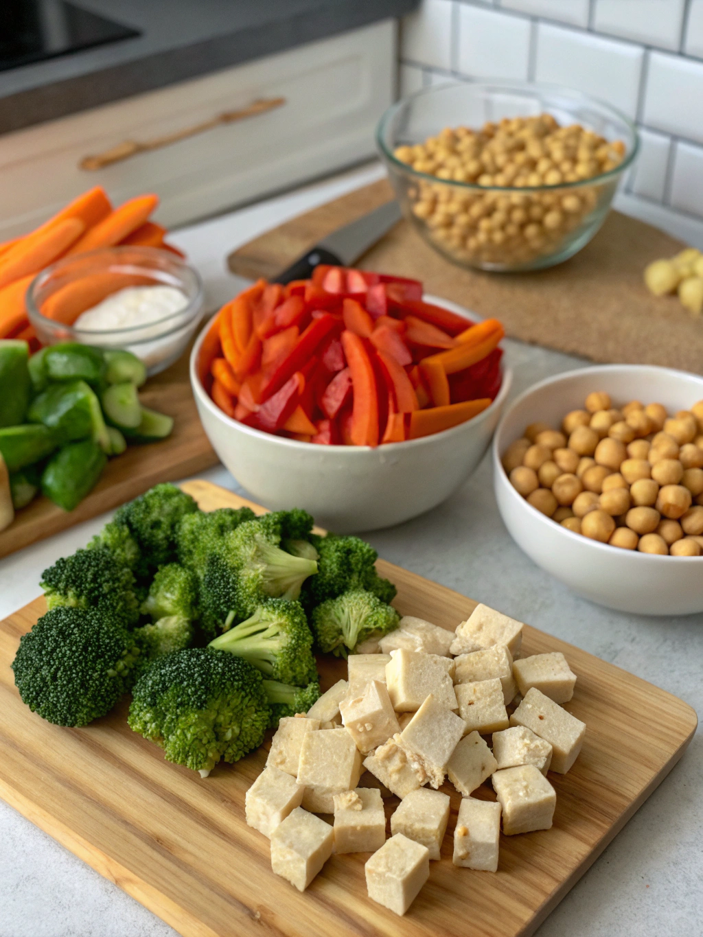 Ingredients for Air fryer plant-based meals