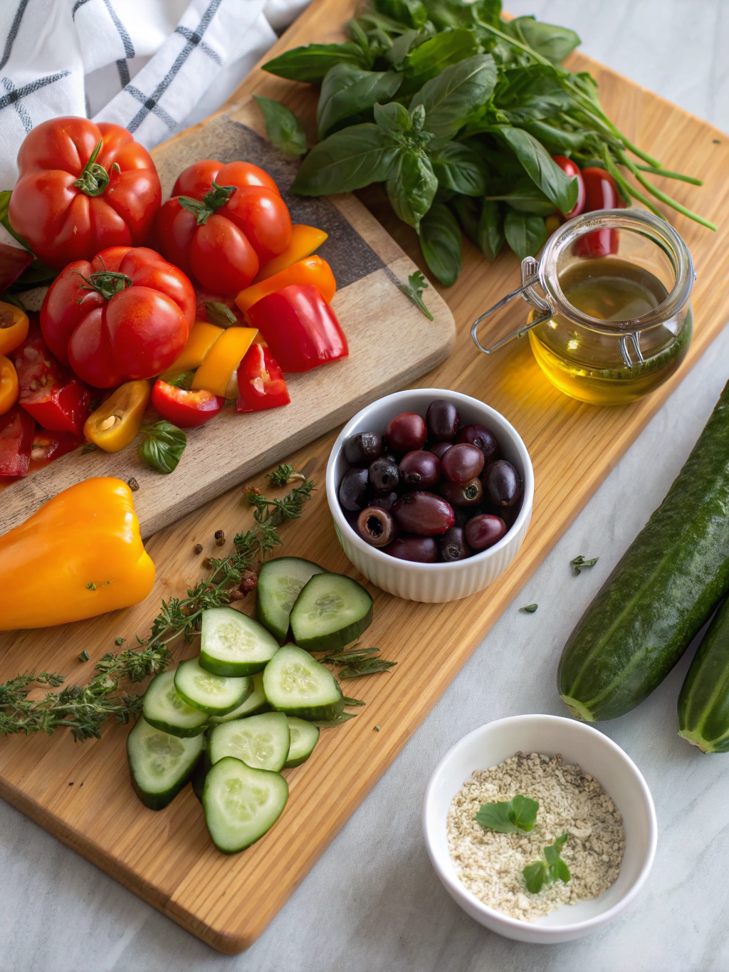Mediterranean-inspired plant-based meal ingredients