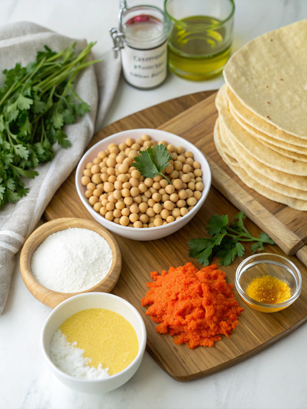 Chickpea and Red Lentil Crepes Ingredients
