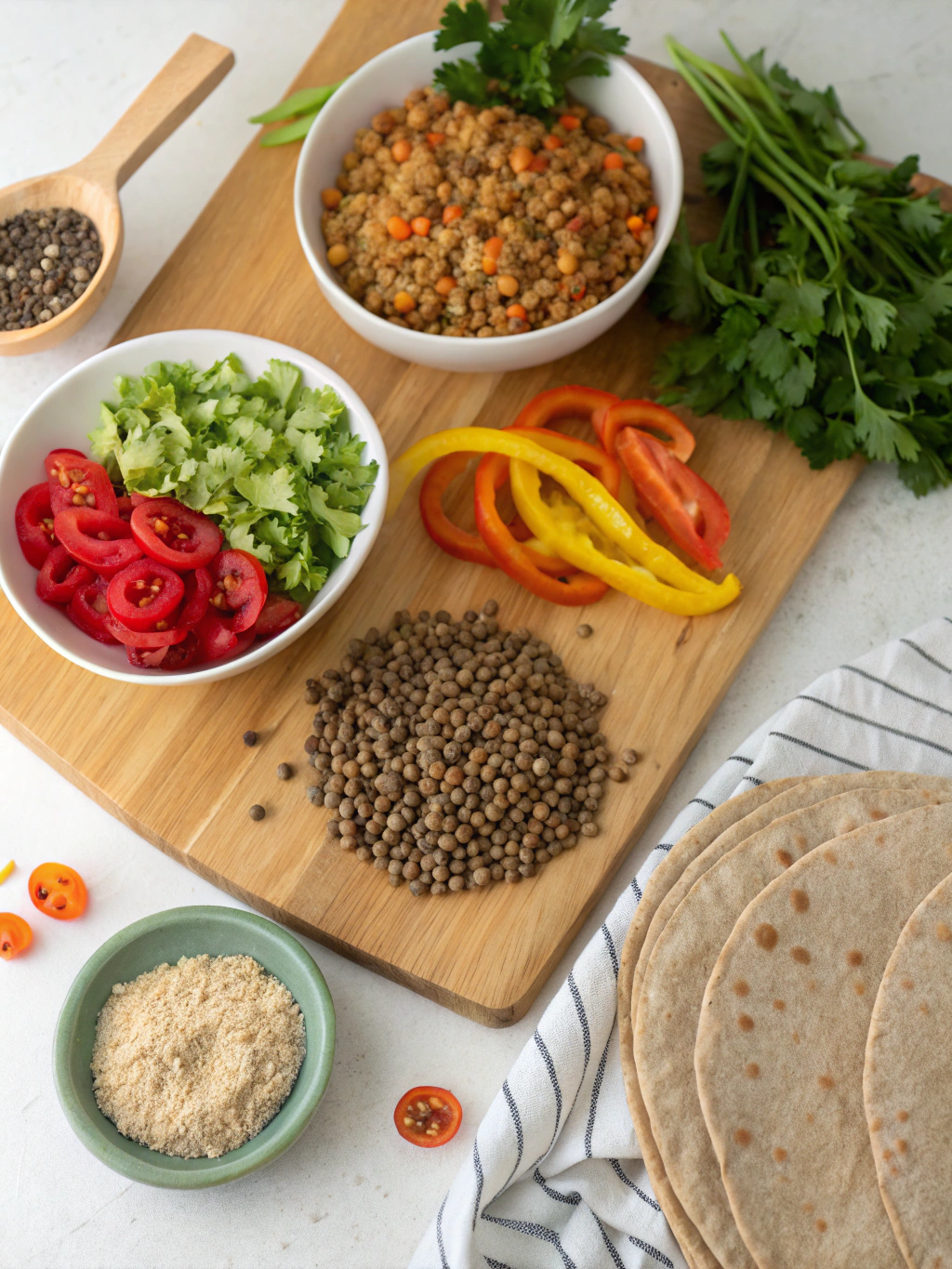 High-Protein Lentil & Veggie Wraps Ingredients