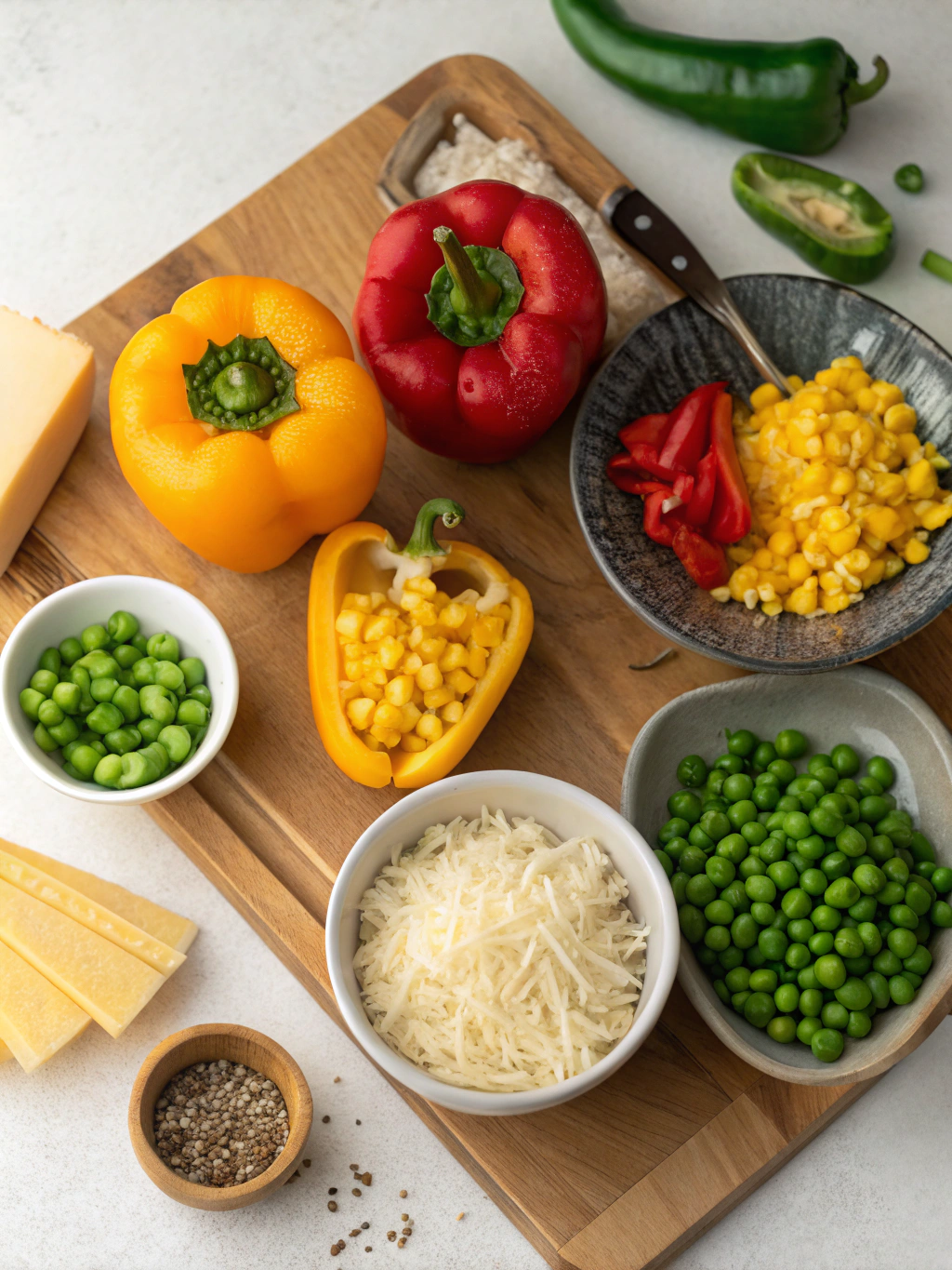 Veggie-Stuffed Bell Peppers ingredients