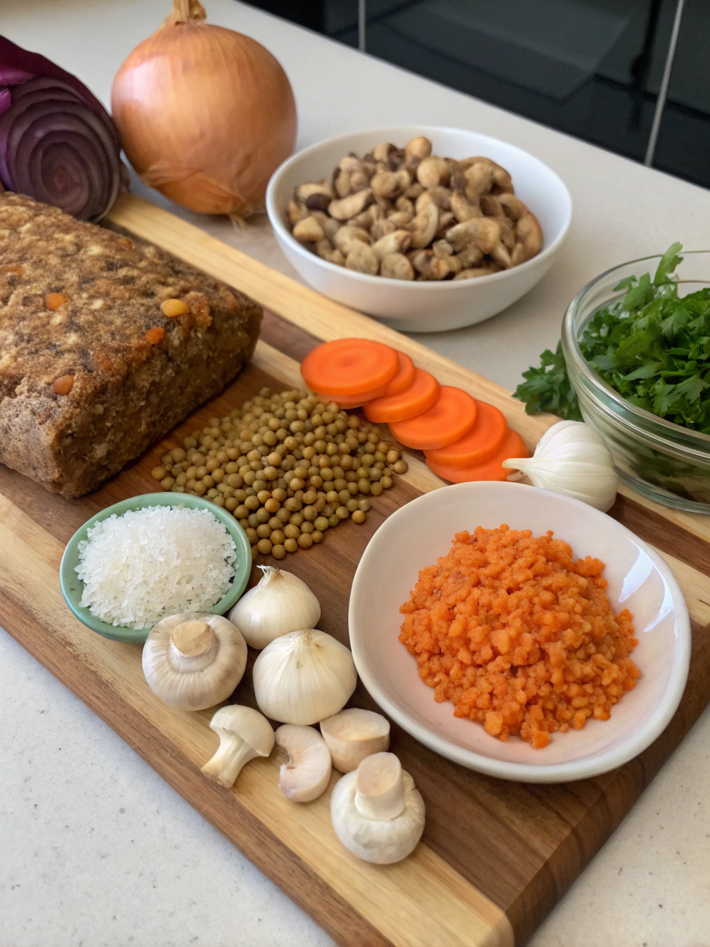 Ingredients for Protein-Packed Vegan Meatloaf
