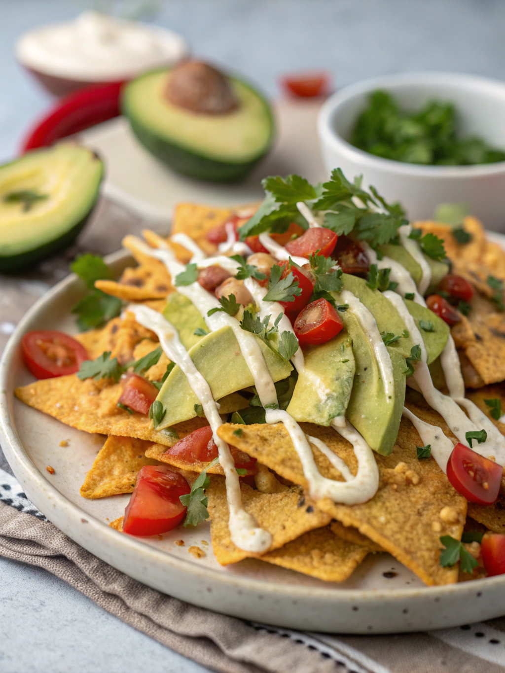 Ingredients for Vegan Nachos with Cashew Cheese