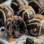 Delicious Reese's Oreo Balls made with crushed Oreos and peanut butter