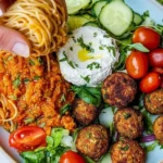High protein vegetarian dinners with various ingredients and colors
