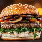 Bean Burger with Grilled Vegetables
