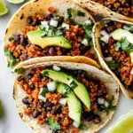 Black Bean Quinoa Tacos with Cilantro Lime Cashew Cream