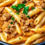 High Protein Creamy Beef Pasta