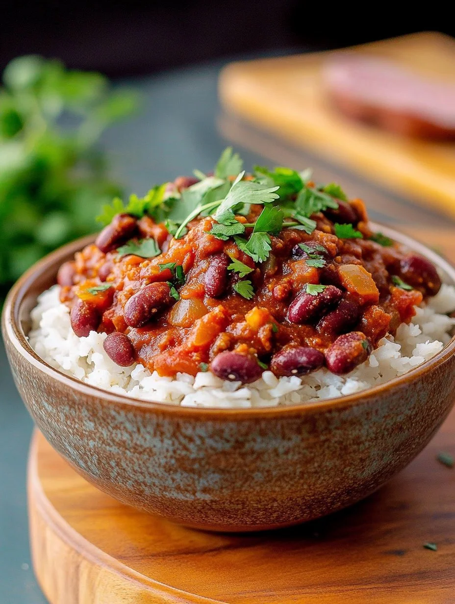 Creamy Kidney Beans in a Spicy Peanut Sauce