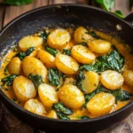 Creamy Spinach Potato Pan
