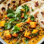 Ginger Sweet Potato and Coconut Milk Stew with Lentils and Kale