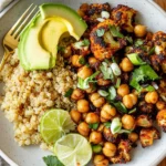 Hot Honey Sticky Cauliflower and Chickpeas