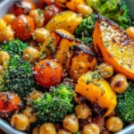Roasted Chickpeas and Veggie Bowl