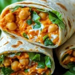 Spicy Buffalo Chickpea Wraps