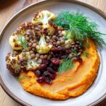 Vegan Cauliflower Steak & Mashed Sweet Potatoes