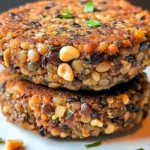 Vegan Mushroom Lentil Walnut Burgers