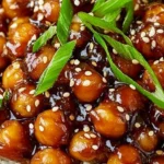 Vegan Sticky Sesame Chickpeas