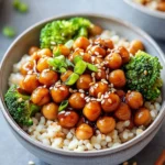 Vegan Sticky Sesame Chickpeas