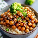 Vegan Sticky Sesame Chickpeas