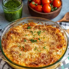 White Bean and Pesto Bake
